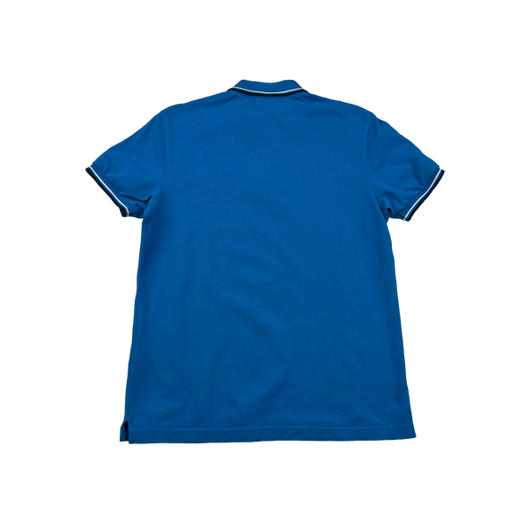 Prada Blue Cotton Polo Shirt - Medium