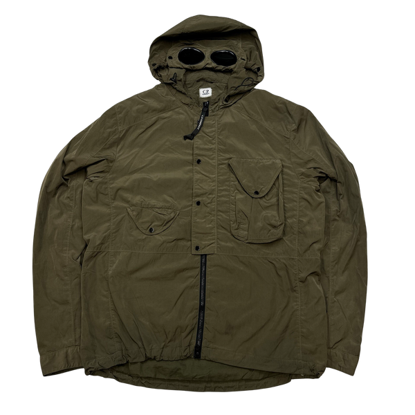 CP Company Khaki Chrome Goggle Jacket Medium Mat s Island