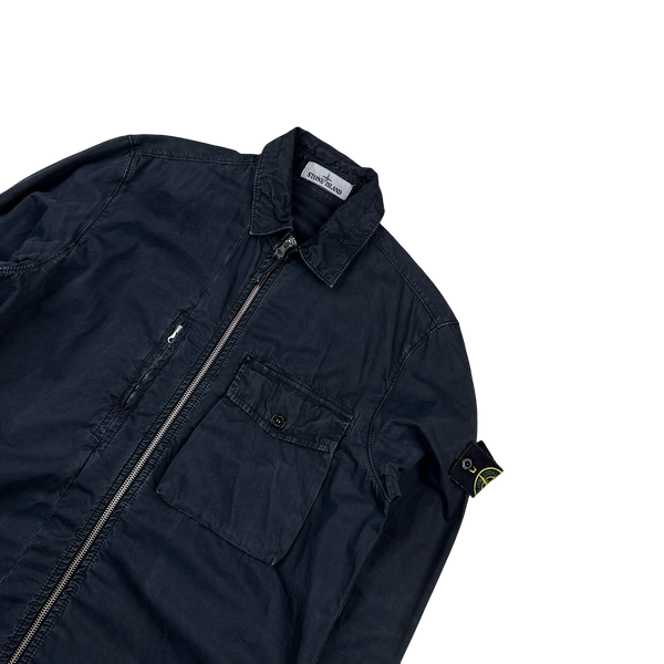 Stone Island 2019 Navy Cotton Overshirt - Medium