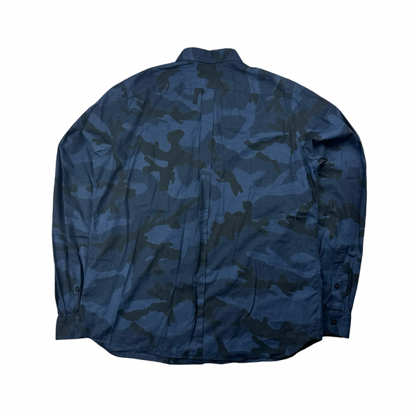 Valentino Blue Multi Camo Shirt - XL