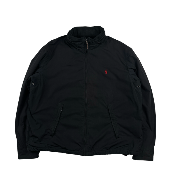 Ralph Lauren Black Cotton Fleece Lined Jacket - XL