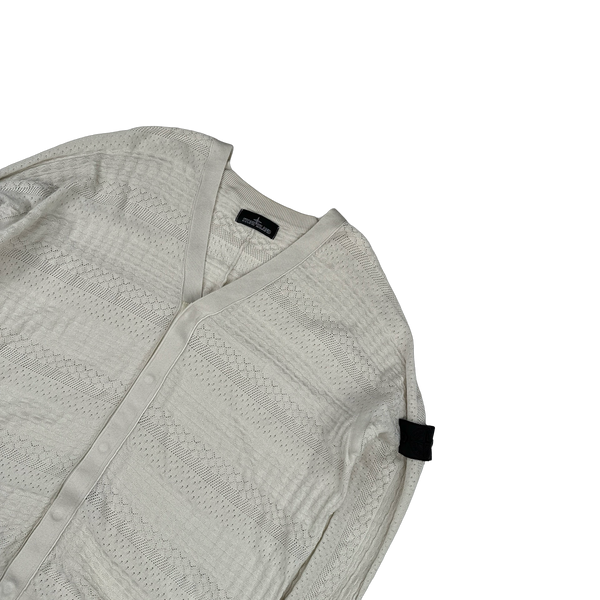 Stone Island 2022 Cream Shadow Project Cotton Detailed Cardigan - XL