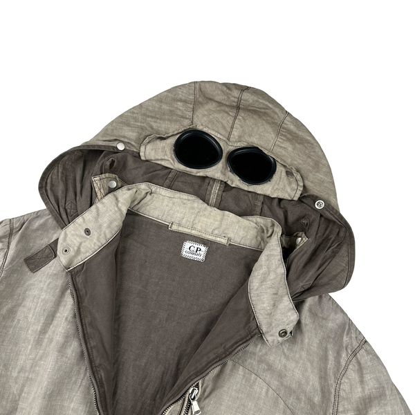 CP Company 2004 Vintage Lino Flax Goggle Jacket - Medium