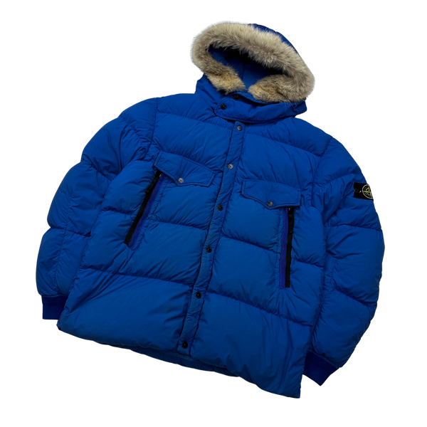 Stone Island 2016 Blue Organic Feel Tela Down Jacket - XXL