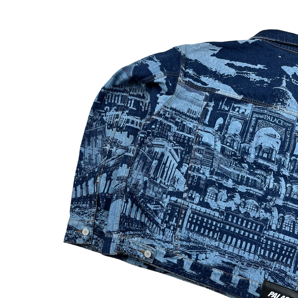 Palace London Skyline Mega Print Denim Jacket - Large