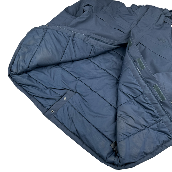 North Face Navy Hyvent Down Filled Parka Jacket - Large