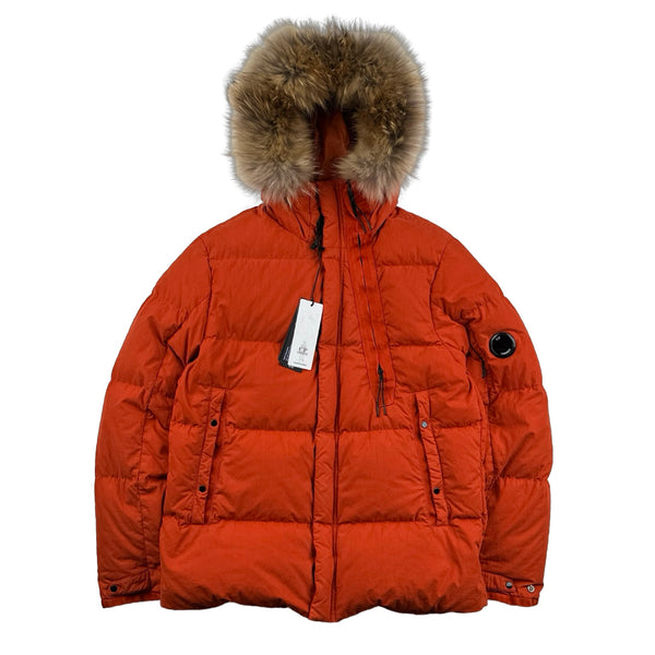 CP Company Orange 50 Fili Down Filled Puffer Jacket - Large