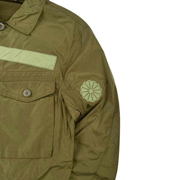 Ten C Khaki Lightweight Multi Pocket Tempest Shield Overshirt Jacket - Large