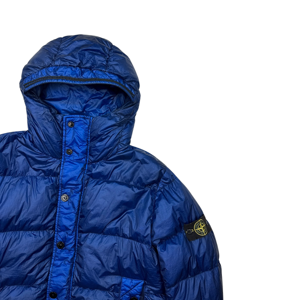 Stone Island 2011 Blue Garment Dyed Down Filled Puffer Jacket - XXL