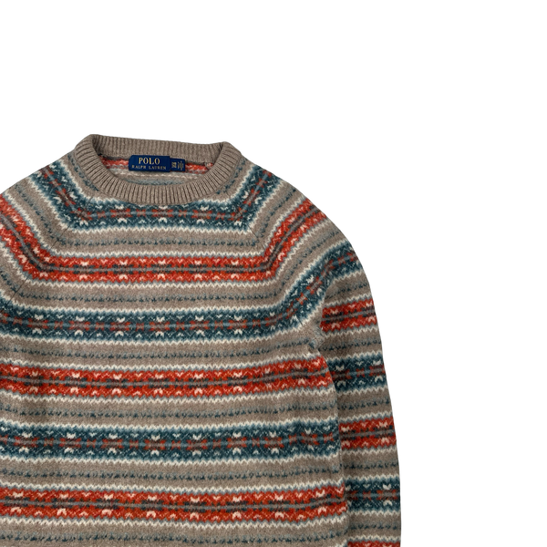 Ralph Lauren Wool Knit Folk Style Jumper - XS