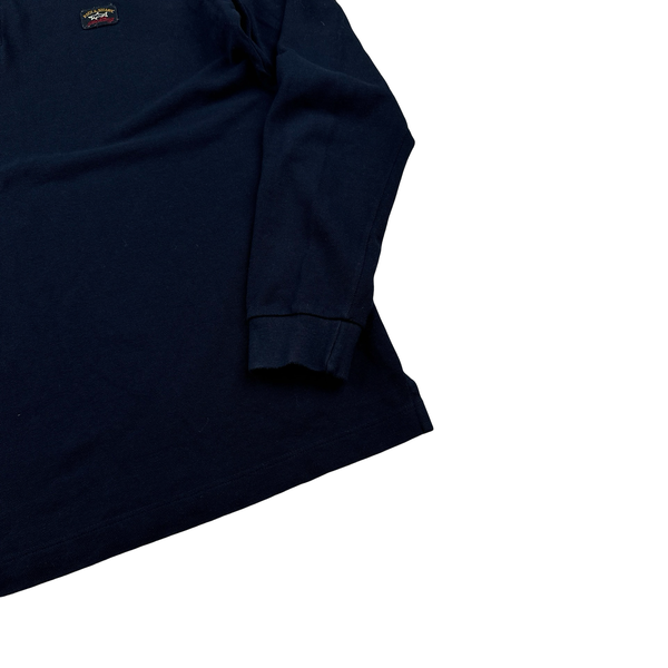 Paul & Shark Navy Longsleeve Polo - Large