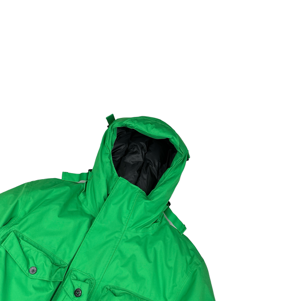 Stone Island 2021 Green Ripstop Gore-Tex Product Technology Down Parka Jacket - Small