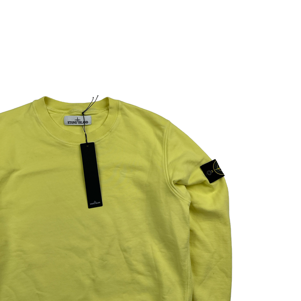 Stone Island 2020 Yellow Cotton Sweatshirt - Small