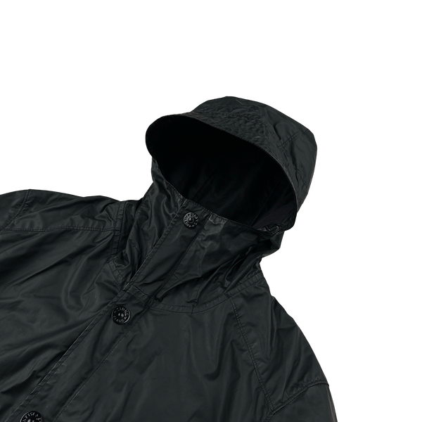 Stone Island 2012 Black Mussola Gommata Jacket - Small