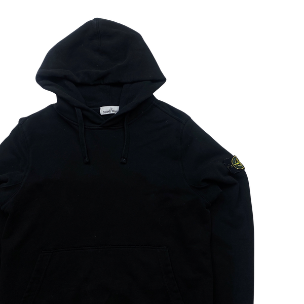 Stone Island Black Cotton Pullover Hoodie Large Mat s Island