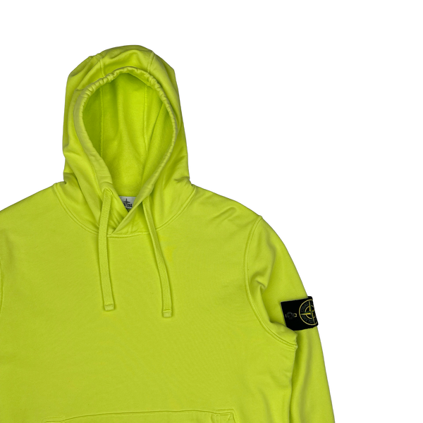 Stone Island 2022 Neon Yellow Pullover Hoodie - Medium