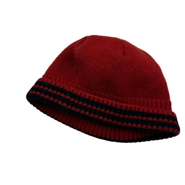 Stone Island Red Thick Beanie Hat