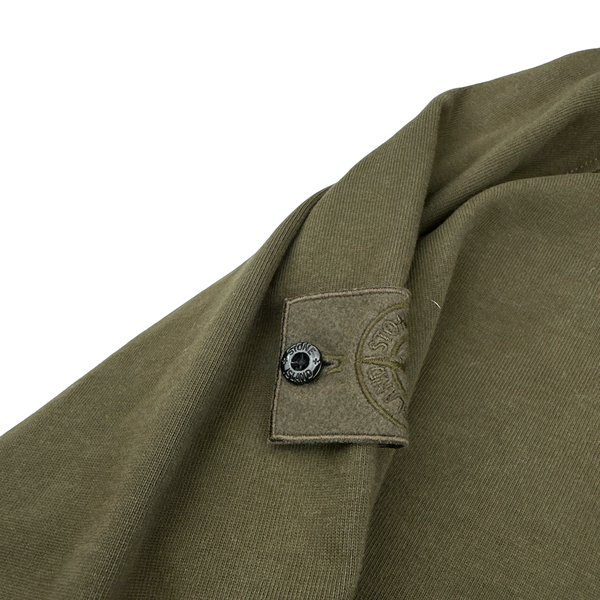 Stone island khaki hoodie deals