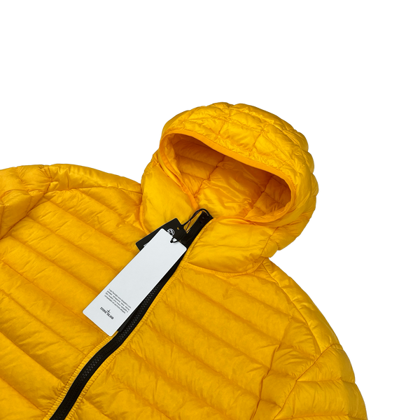 Stone Island Yellow Loom Woven R Nylon Down TC Puffer - XL