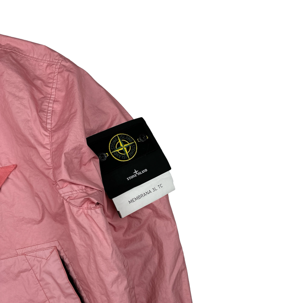 Stone Island 2023 Pink Membrana 3L TC Hooded Jacket - Medium