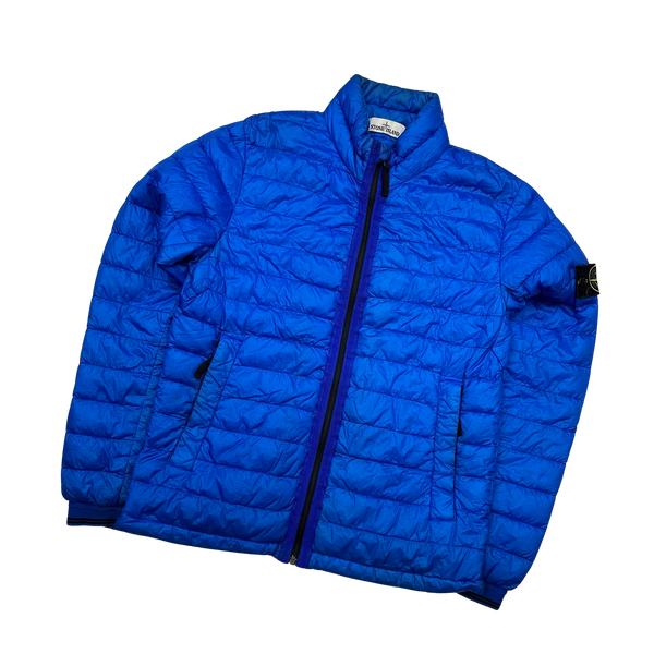 Stone Island Blue Garment Dyed 2014 Puffer Jacket - Small