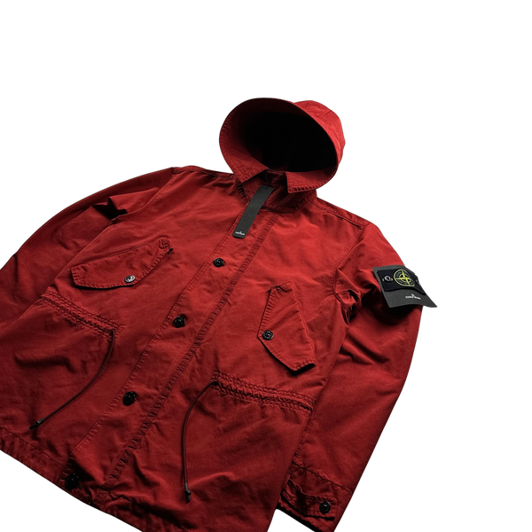 Stone Island 2019 Red David TC Parka Jacket - Large