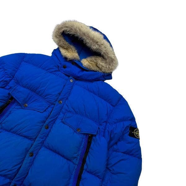 Stone Island 2016 Blue Organic Feel Tela Down Jacket - XXL