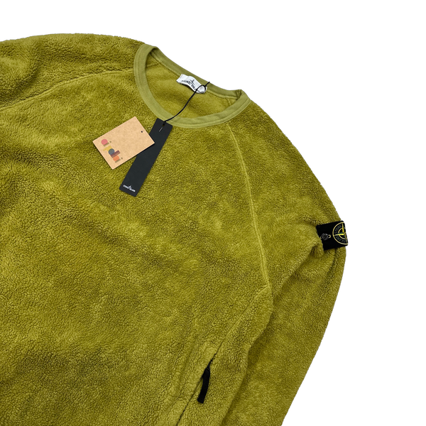 Lime green stone island jumper hotsell