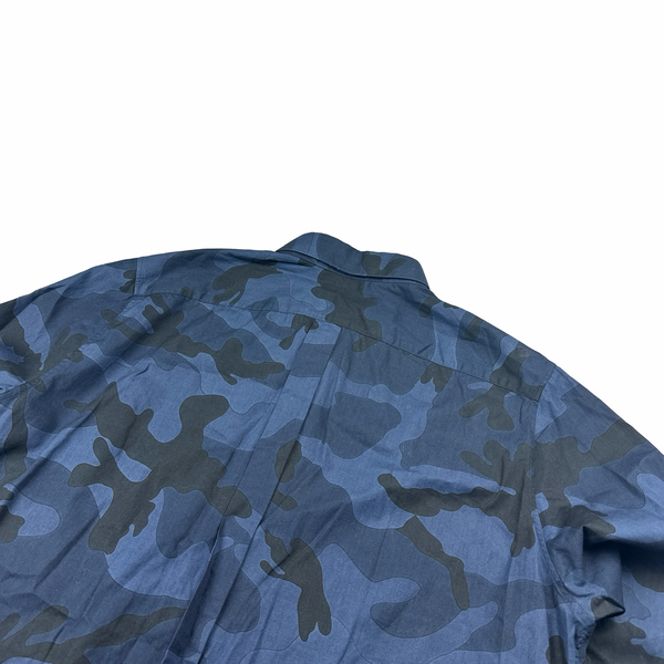 Valentino Blue Multi Camo Shirt - XL