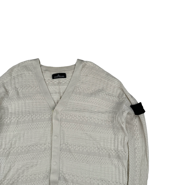 Stone Island 2022 Cream Shadow Project Cotton Detailed Cardigan - XL