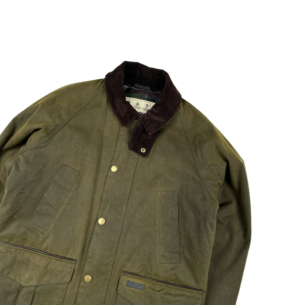 Barbour Green Cotton Wax Field Jacket - Small