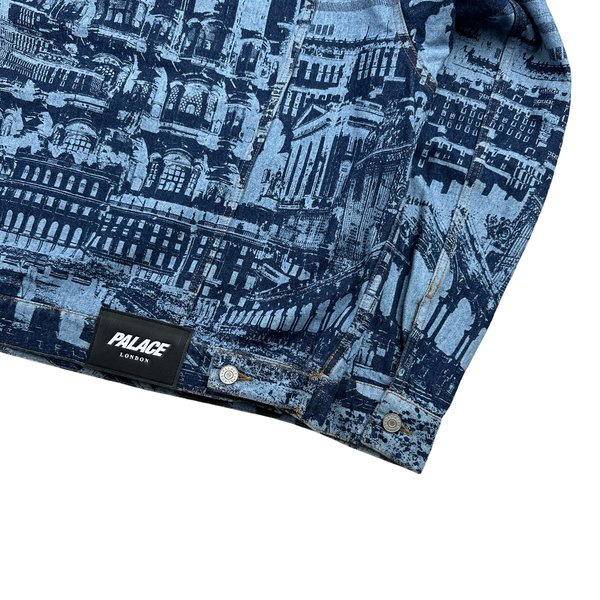 Palace London Skyline Mega Print Denim Jacket - Large