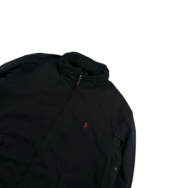 Ralph Lauren Black Cotton Fleece Lined Jacket - XL