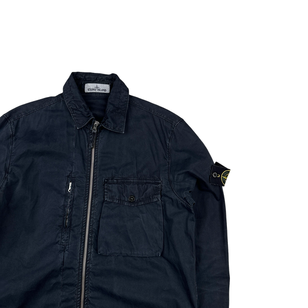 Stone Island 2019 Navy Cotton Overshirt - Medium