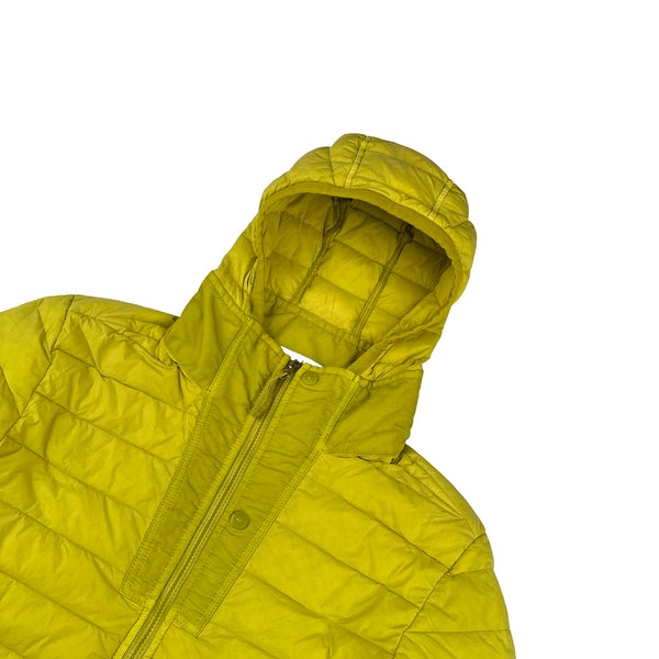 Stone Island 2019 Yellow Loom Woven Down Chambers Jacket - Medium