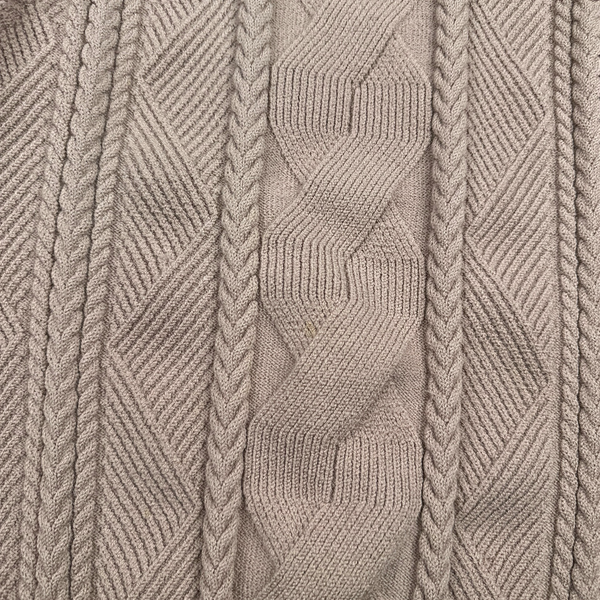 Burberry Blush Pink Wool Cable Knit Jumper - Medium