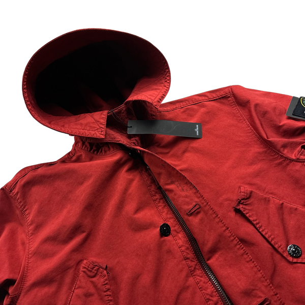 Stone Island 2019 Red David TC Parka Jacket - Large