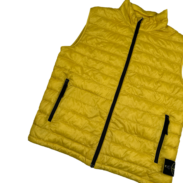 Stone Island 2013 Yellow Micro Yarn Down Packable Gilet - Large