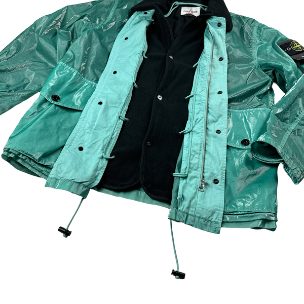 Stone Island x Supreme Teal New Silk Dutch Rope Jacket - Large