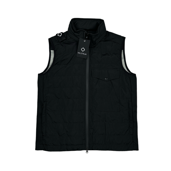 Ma Strum Black Mesh Lined Gilet - Small