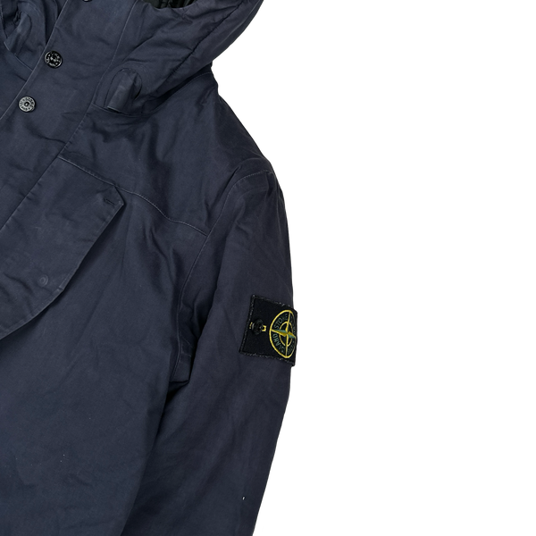 Stone Island 2013 Navy Primaloft 3L Performance Cotton Primaloft Jacket - Small