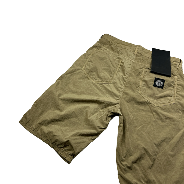 Stone Island 2020 Brown Nylon Shorts - Small