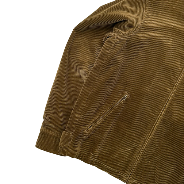 Ralph Lauren Brown Corduroy Cotton Lined Zipped Jacket - Small