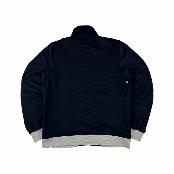 Prada Navy Nylon Stretch Zipped Jumper - Medium