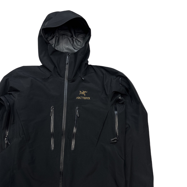 Arcteryx Alpha SV Gold 24k Black Gore Tex Jacket - Small