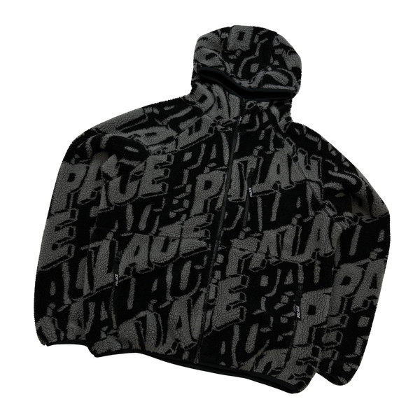 Palace Monogram Zipped Thermal Fleece Jacket - Large