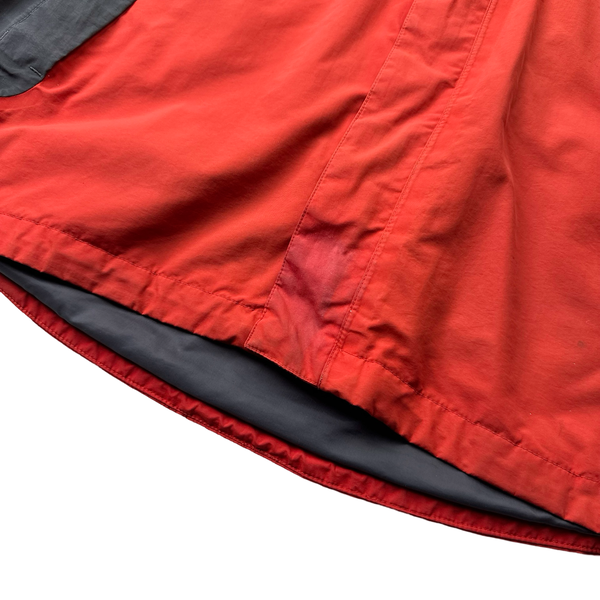 North Face Red/Grey Colour Block HyVent Rain Jacket - Medium