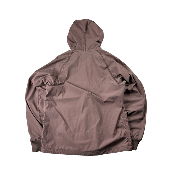 CP Company GD Shell Pink Hooded Lined Soft Shell Goggle Jacket - XL