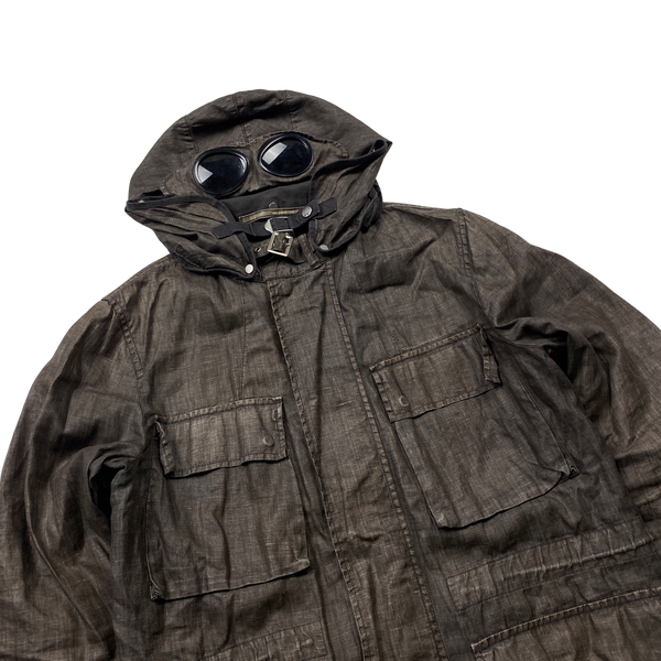 CP Company 2004 Vintage Lino Flax Goggle Jacket - Medium