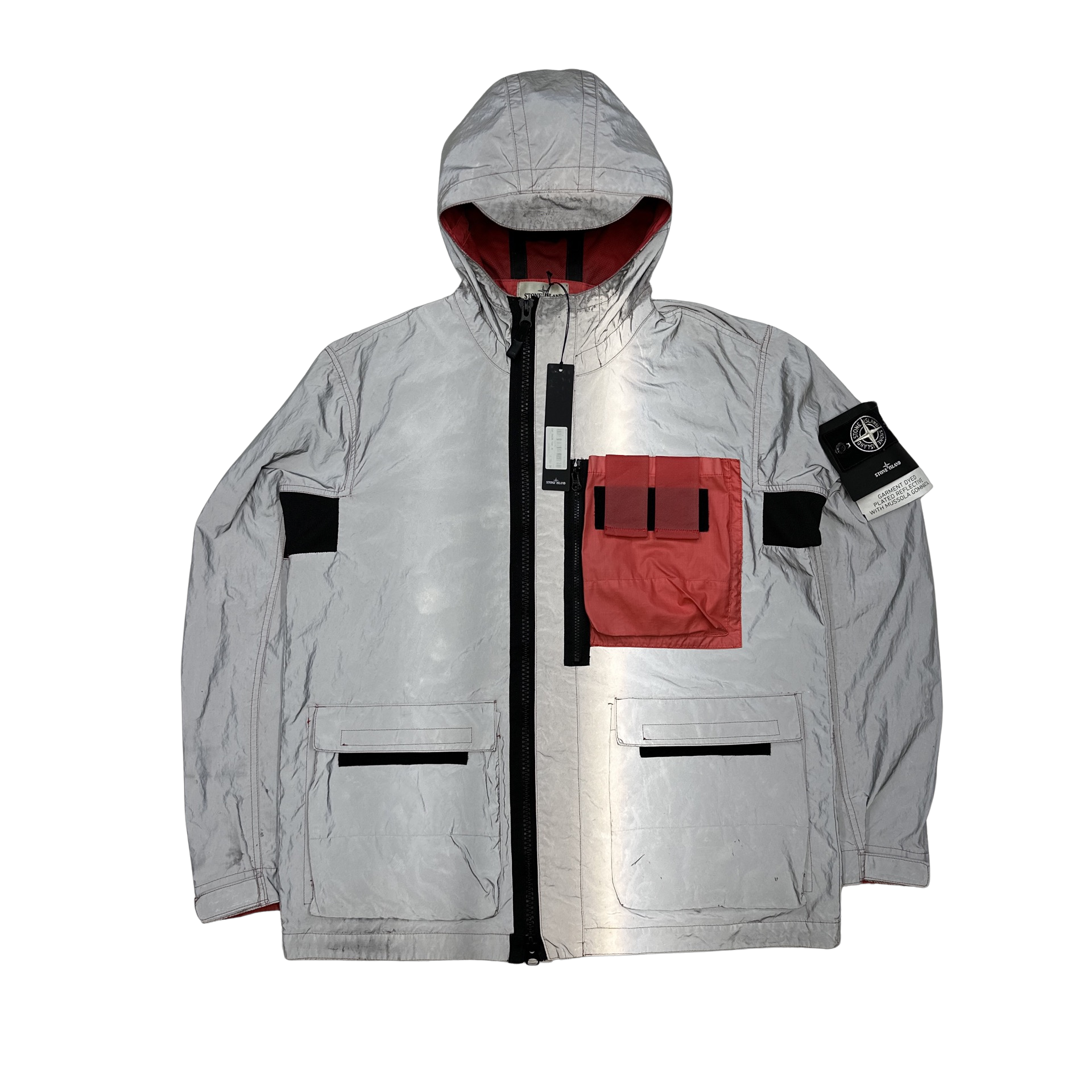 Stone island garment dyed cheap plated reflective with mussola gommata